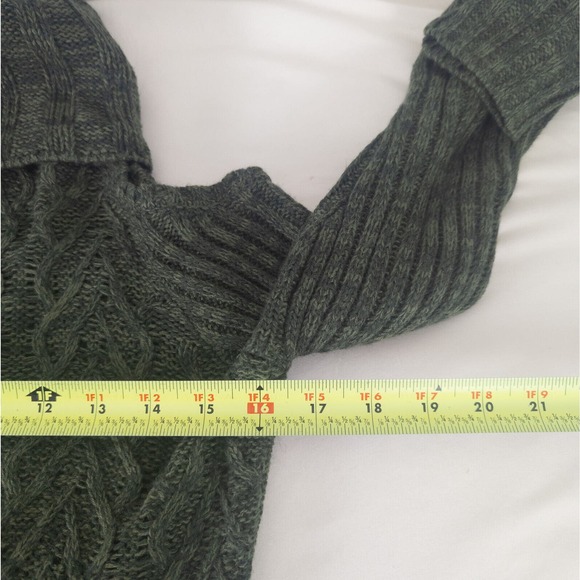 Faded Glory Sweater Womens Small Top Long Sleeve Cold Shoulder Cowl Neck Chunky - Picture 7 of 9